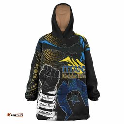 titans rugby snug hoodie custom naidoc titans aboriginal style oodie blanket