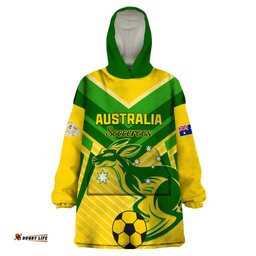australia soccer wearable blanket hoodie go socceroos lt01