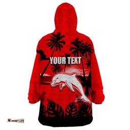 nrl dolphins wearable blanket hoodie summer vibe style