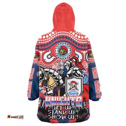 Newcastle Knights Naidoc Week Snug Hoodie - Indigenous Newcastle Knights Get up! Stand up! Show up! Oodie Blanket