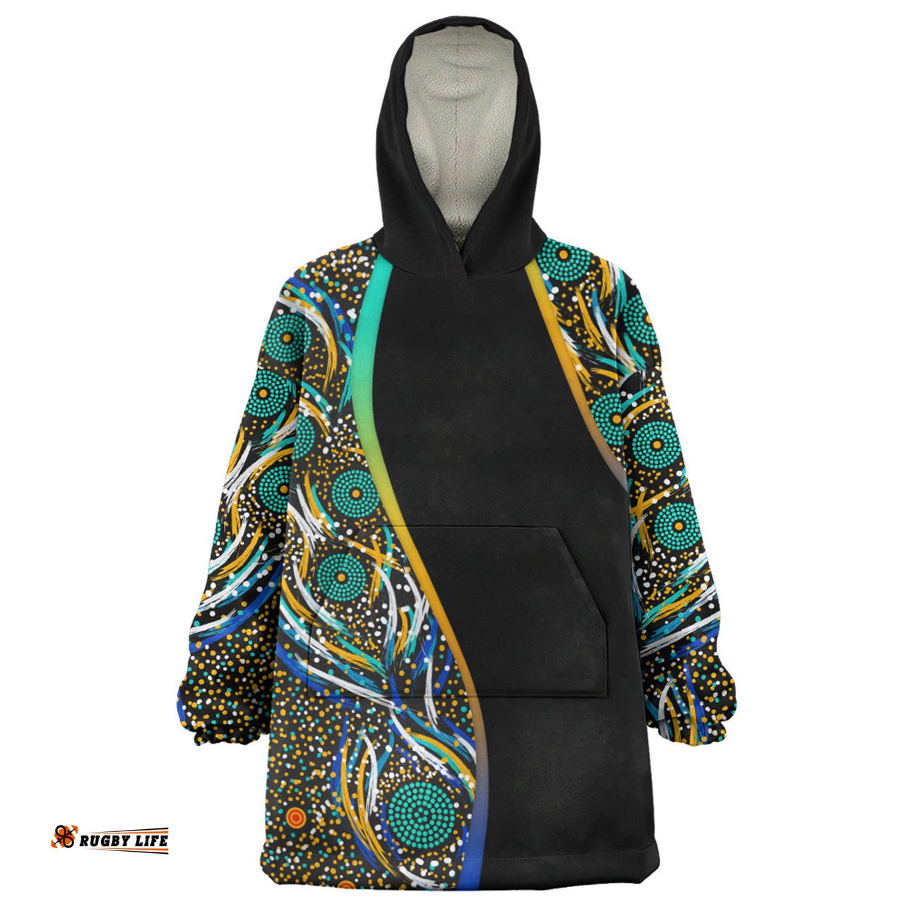 Australia Aboriginal Custom Snug Hoodie - Color Dot Dreamtime Snug Hoodie
