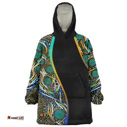 Australia Aboriginal Custom Snug Hoodie - Color Dot Dreamtime Snug Hoodie