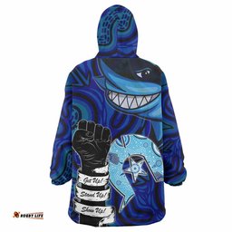 sharks snug hoodie custom naidoc week stronger sharks oodie blanket