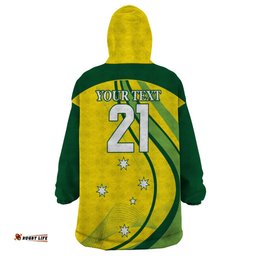 australia cricket world cup 2024 wearable blanket hoodie aussie make champions