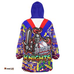 knights rugby snug hoodie custom knights rugby with aboriginal background oodie blanket