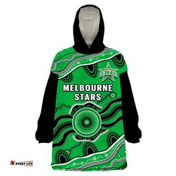 custom text and number stars cricket wearable blanket hoodie melbourne aboriginal painting