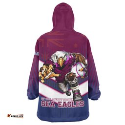 Manly Warringah Sea Eagles Snug Hoodie - Manly Warringah Sea Eagles Macost With Australia Flag Snug Hoodie