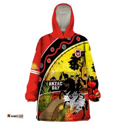 dragons rugby anzac day wearable blanket hoodie saints rosemary starry night
