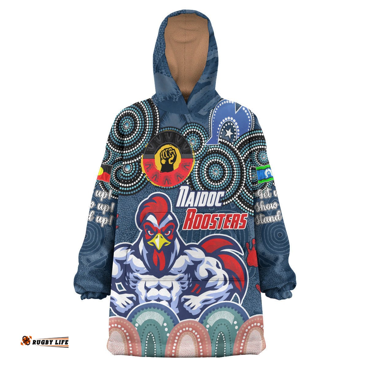 roosters naidoc week rugby snug hoodie naidoc sydney roosters oodie blanket