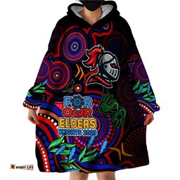 knights rugby aboriginal art wearable blanket hoodie naidoc indigenous tribal