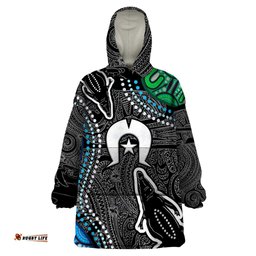 torest trait islands mix crocodine aboriginal pattern wearable blanket hoodie ts04