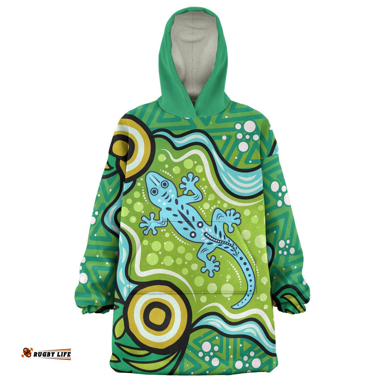 Australia Aboriginal Inspired Snug Hoodie - Aboriginal Goanna Art Snug Hoodie