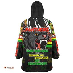 Penrith Panthers Snug Hoodie - Custom Talent Win Games But Teamwork And Intelligence Win Championships With Aboriginal Style