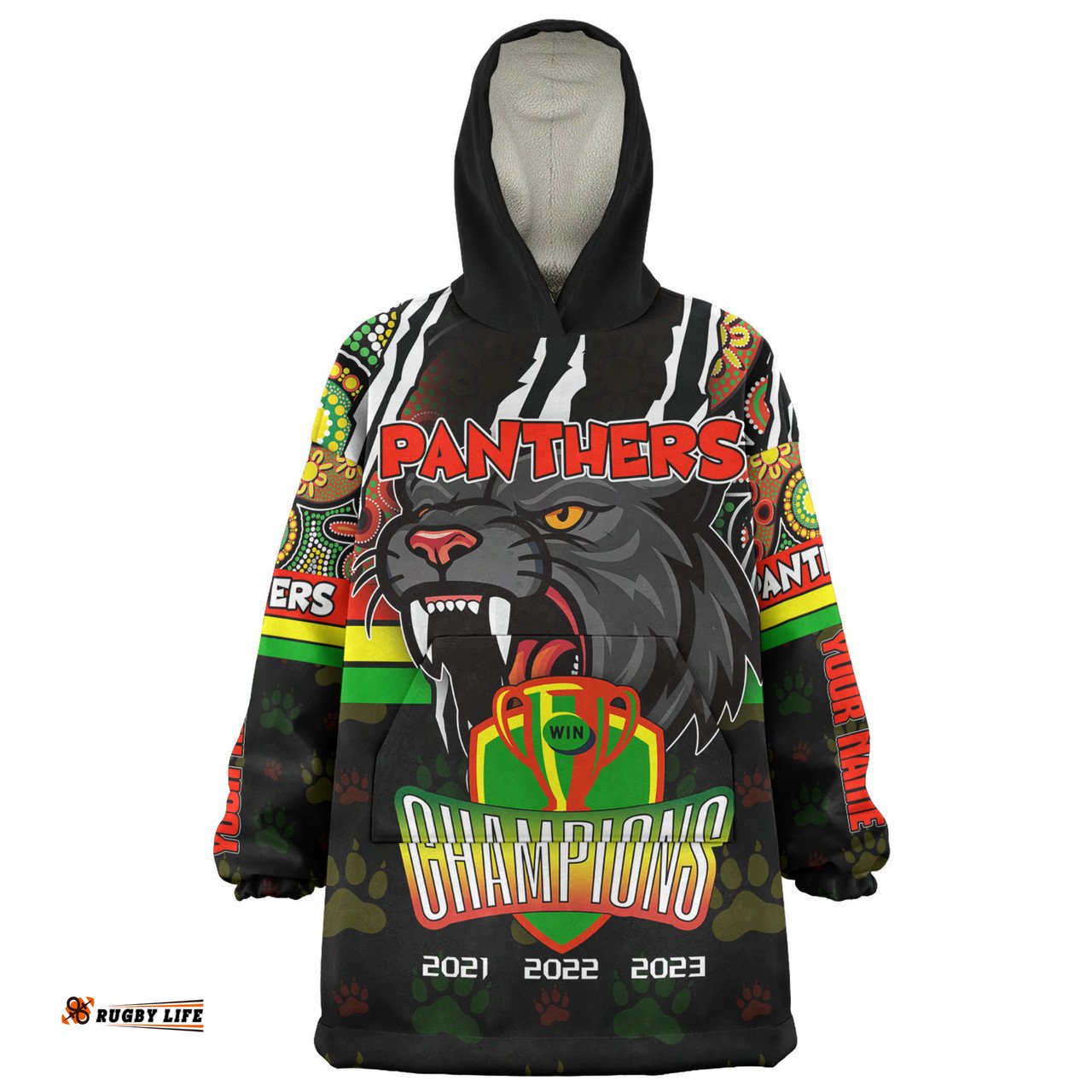 Penrith Panthers Snug Hoodie - Custom Talent Win Games But Teamwork And Intelligence Win Championships With Aboriginal Style