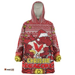 St. George Illawarra Dragons Christmas Custom Snug Hoodie - Christmas Knit Patterns Vintage Jersey Ugly Snug Hoodie