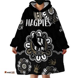 afl collingwood magpies football magpies 1892 wearable blanket hoodie