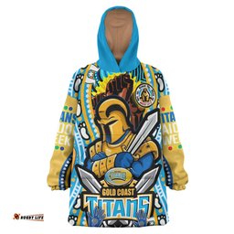 titans rugby naidoc week aboriginal snug hoodie gold coast titans rugby ball get up stand up show up oodie blanket