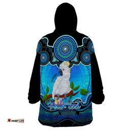 personalised australia libra cockatoo zodiac wearable blanket hoodie auz astrology aboriginal aqua