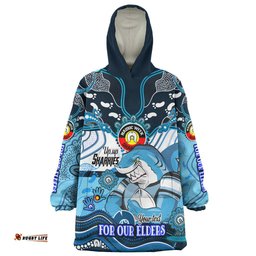australia sutherland and cronulla naidoc week custom wearable blanket hoodie for our elders home jersey wearable blanket hoodie
