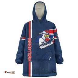 Sydney Roosters Snug Hoodie - Happy Australia Day Flag Scratch Style