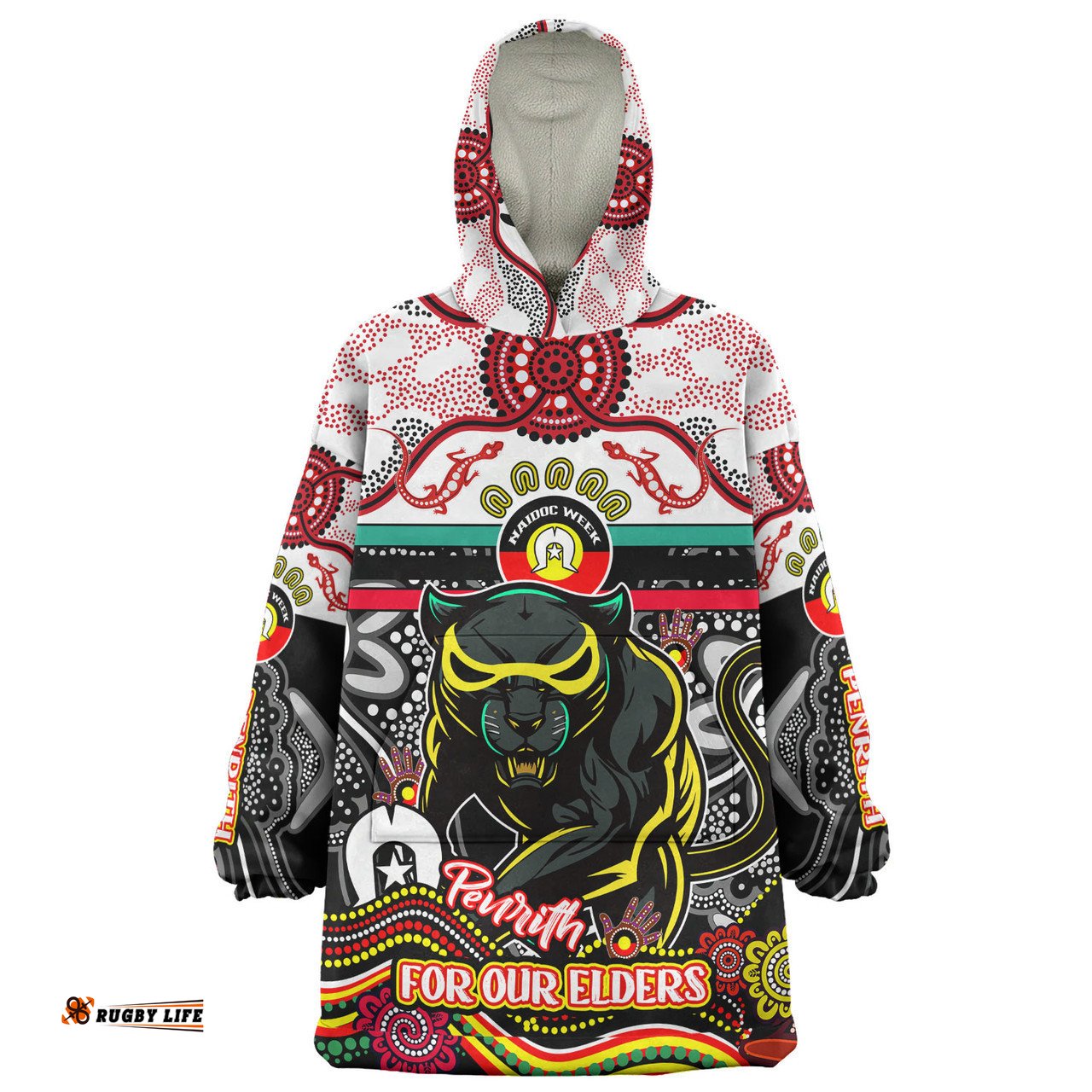 Penrith Panthers Naidoc Week Custom Snug Hoodie - For Our Elders Home Jersey Oodie
