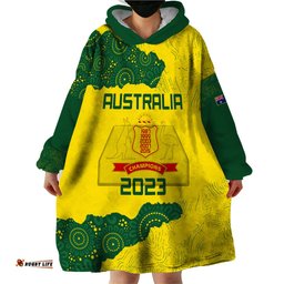 custom australia cricket wearable blanket hoodie history commemorative world cup winners