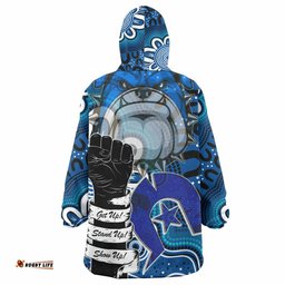 bulldogs rugby snug hoodie custom naidoc week bulldogs esport mascot oodie blanket