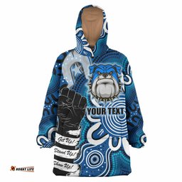 bulldogs rugby snug hoodie custom naidoc week bulldogs esport mascot oodie blanket