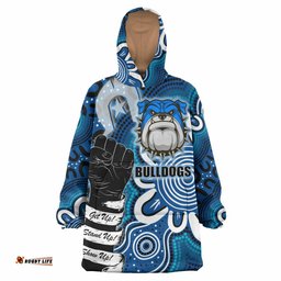 bulldogs rugby snug hoodie custom naidoc week bulldogs esport mascot oodie blanket