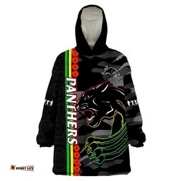 panthers rugby anzac wearable blanket hoodie aboriginal mix poppy camouflage black