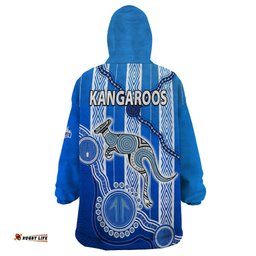 kangaroos indigenous wearable blanket hoodie north melbourne football