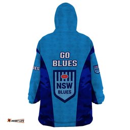 nsw rugby wearable blanket hoodie go blues camouflage sporty style