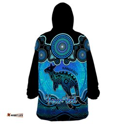 personalised australia aries kangaroo zodiac wearable blanket hoodie auz astrology aboriginal aqua