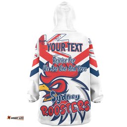 Sydney Roosters Snug Hoodie - Happy Australia Day We Are One And Free V2