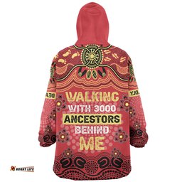 Australia Aboriginal Snug Hoodie - Walking with 3000 Ancestors Behind Me Red and Gold Patterns Snug Hoodie