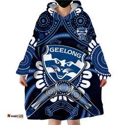 cats football wearable blanket hoodie boomerang indigenous dots