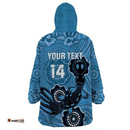 custom nsw blues rugby wearable blanket hoodie 2024 platypus mix aboriginal art