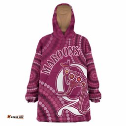 maroons rugby snug hoodie custom maroons rugby oodie blanket