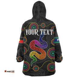 Australia Aboriginal Custom Snug Hoodie - Indigenous Dreaming Rainbow Serpent Inspired Snug Hoodie