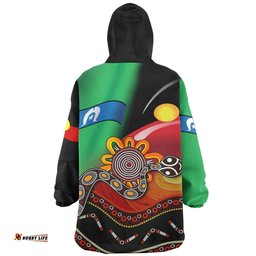 Australia Aboriginal Custom Snug Hoodie - The Rainbow Serpent Dreamtime Give Shape To The Earth Snug Hoodie