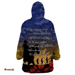 anzac day wearable blanket hoodie camo style dawn service