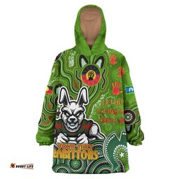 rabbitohs naidoc rugby snug hoodie custom aussie naidoc week rabbitohs oodie blanket