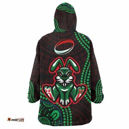 rabbitohs rugby snug hoodie custom rabbitohs style oodie blanket