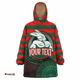 rabbitohs rugby snug hoodie custom rabbitohs super style oodie blanket