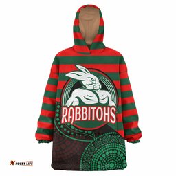 rabbitohs rugby snug hoodie custom rabbitohs super style oodie blanket