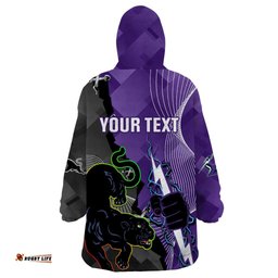 personalised storm and panthers rugby 2024 wearable blanket hoodie go champions grand final dynamic style