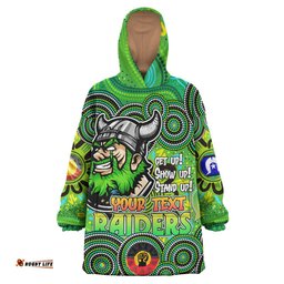 raiders rugby snug hoodie custom naidoc week super raiders oodie blanket