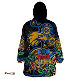 eagles football aboriginal art wearable blanket hoodie naidoc indigenous tribal