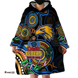 eagles football aboriginal art wearable blanket hoodie naidoc indigenous tribal