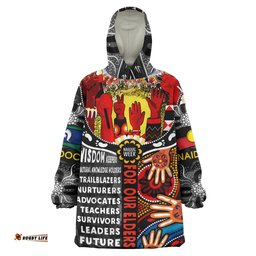 Australia NAIDOC Week For Our Elders Snug Hoodie - Custom Pay Homage To Our Elders Oodie Blanket